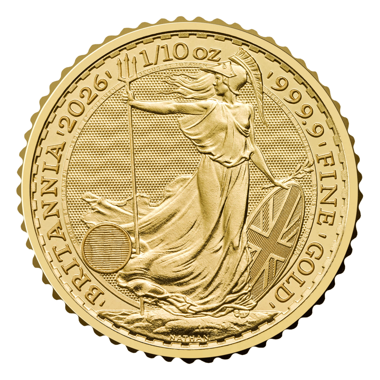 2026 Gold Britannia coin (1/10 oz).